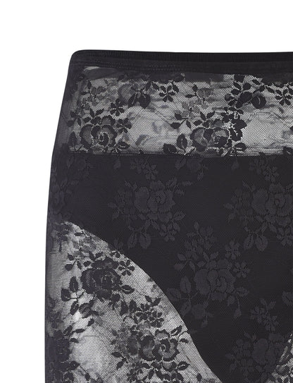 MIRABEL SKIRT - BLACK : BLACK LACE