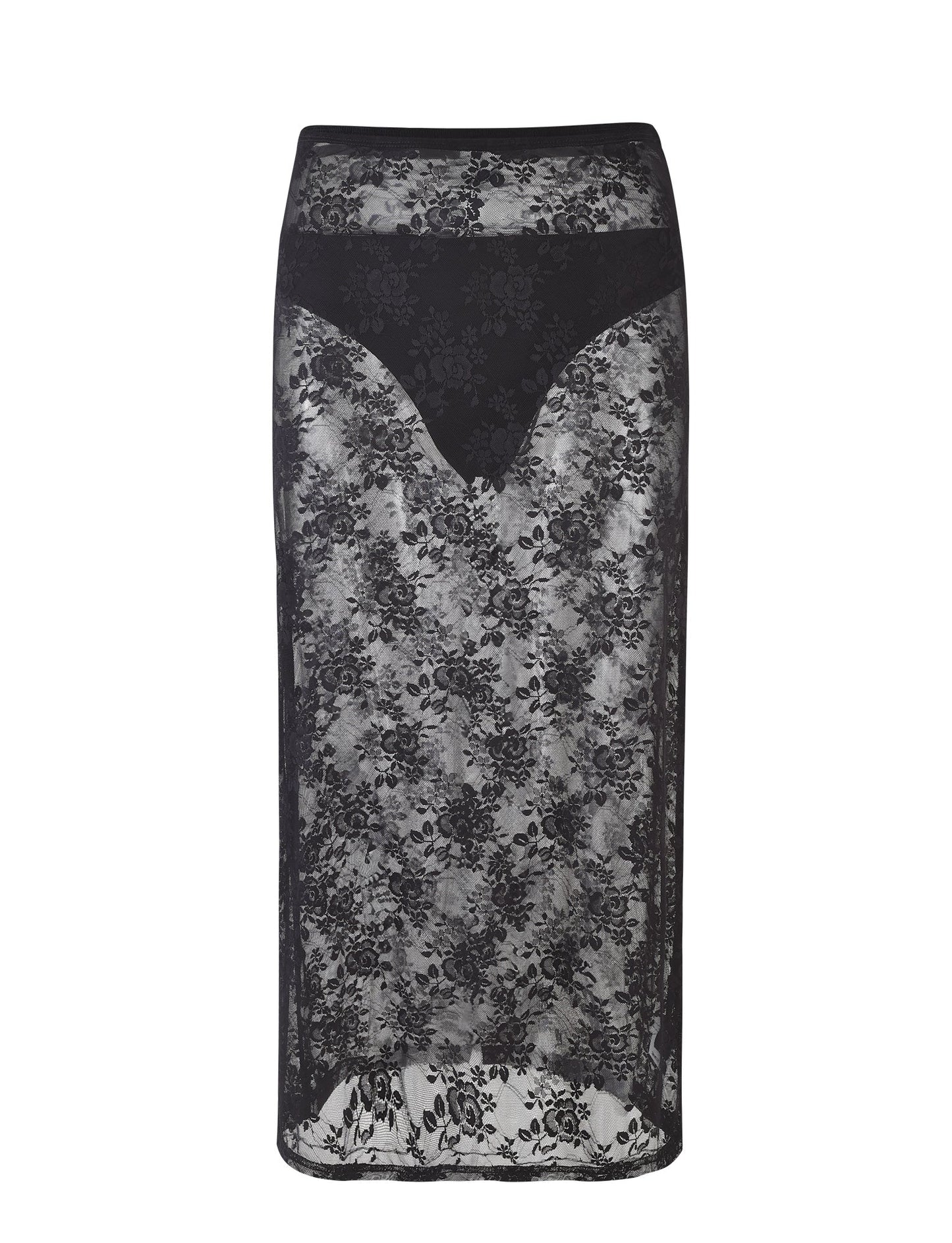 MIRABEL SKIRT - BLACK : BLACK LACE