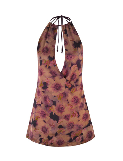 MONROE DRESS - PURPLE : FLORAL