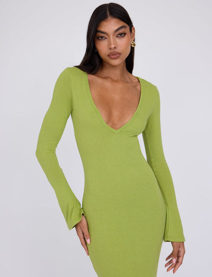 ROMIE DRESS - GREEN : MATCHA GREEN