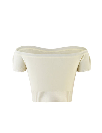 LEDGER TOP - WHITE : CREAM