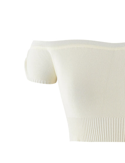 LEDGER TOP - WHITE : CREAM