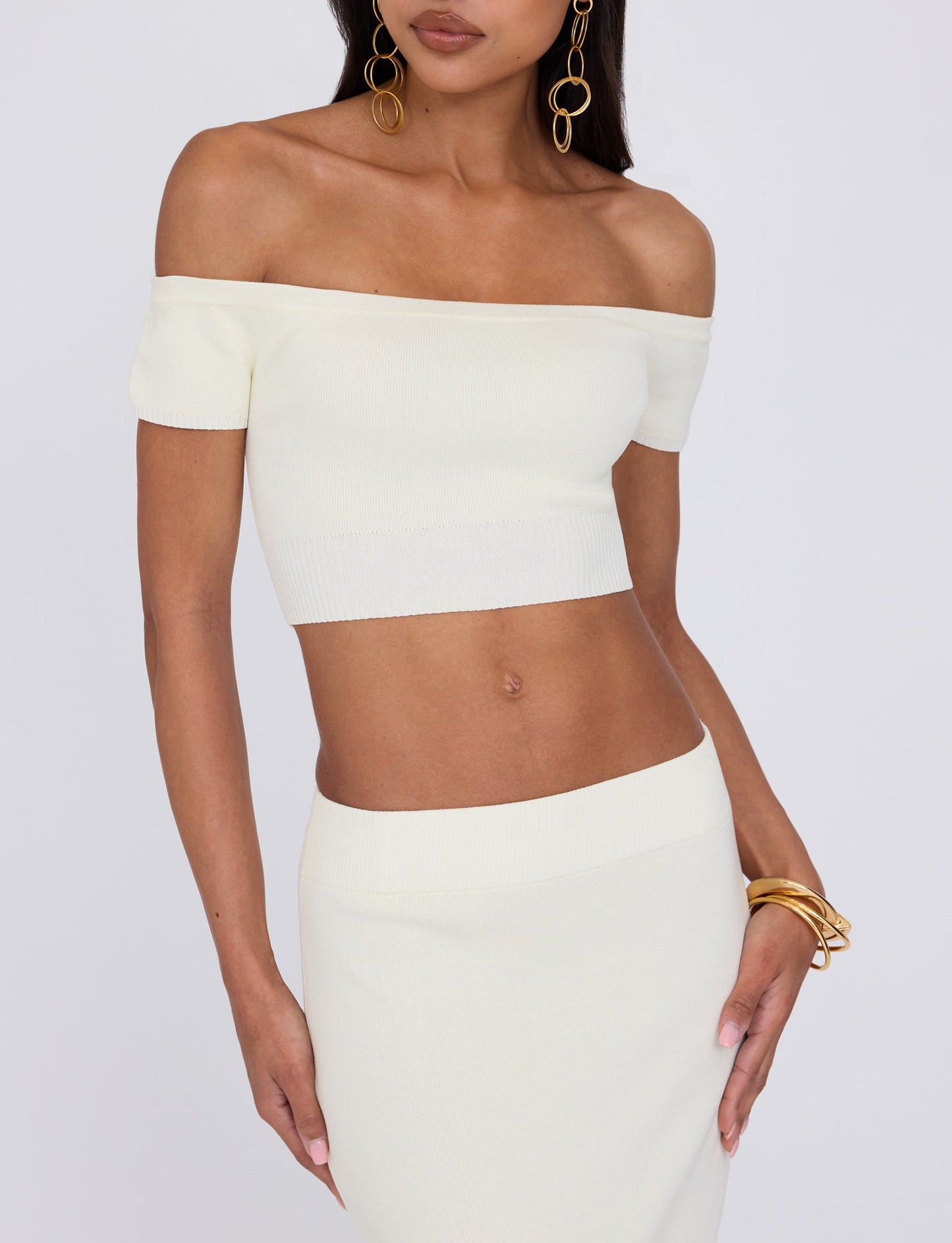 LEDGER TOP - WHITE : CREAM