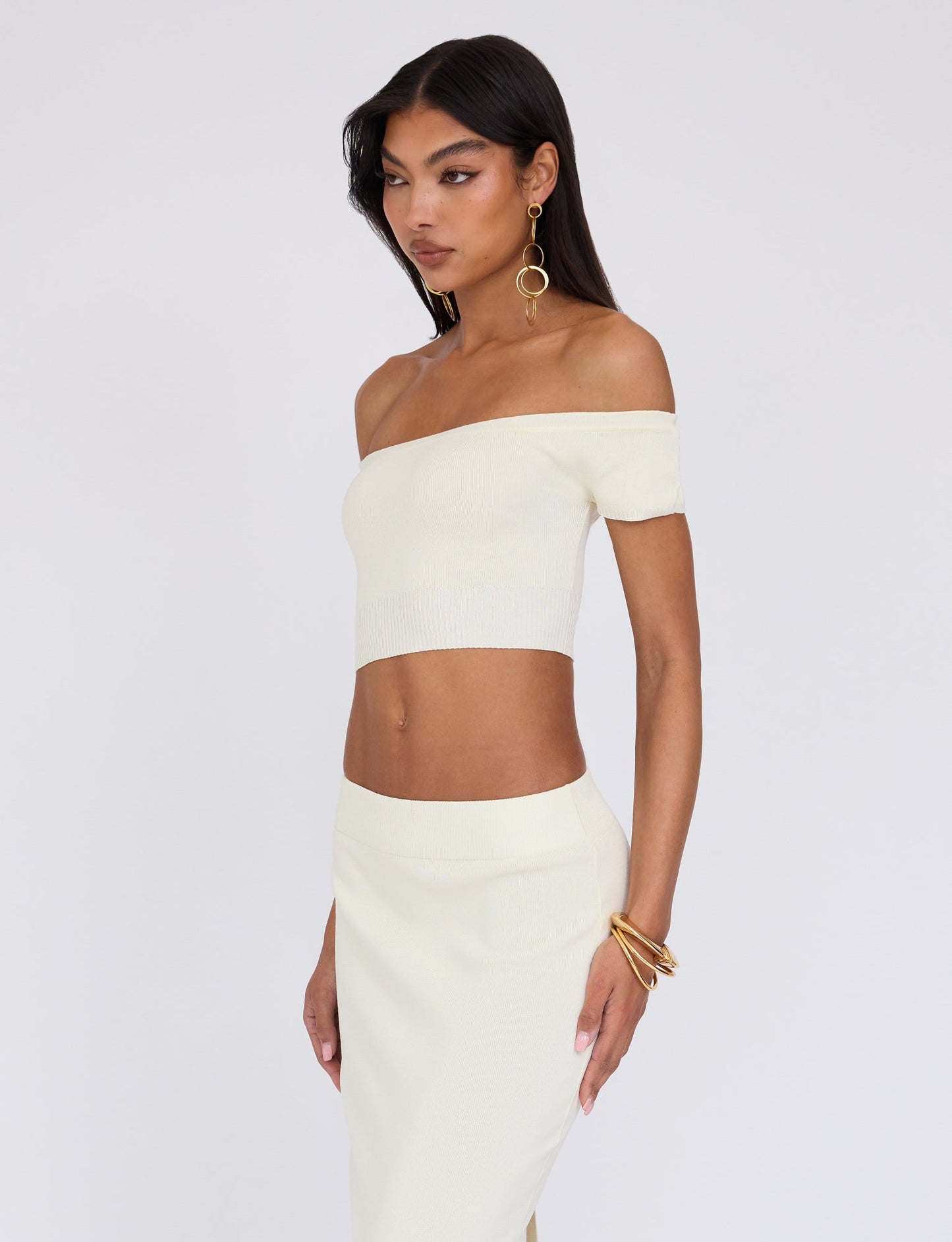 LEDGER TOP - WHITE : CREAM