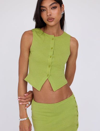 OAKLEE TOP - GREEN : MATCHA GREEN