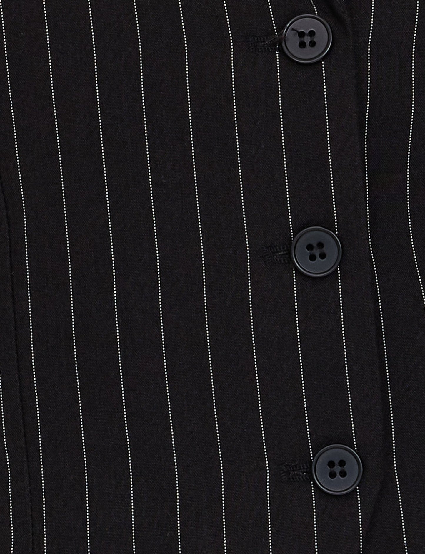 TAMARA VEST - BLACK : PINSTRIPE