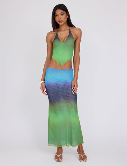 NOELY TOP - MULTI : OMBRE : GRADIENT STRIPE