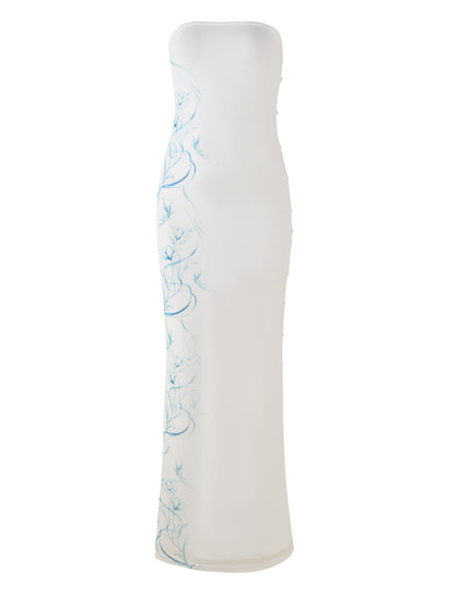 ROMINA MESH DRESS - WHITE