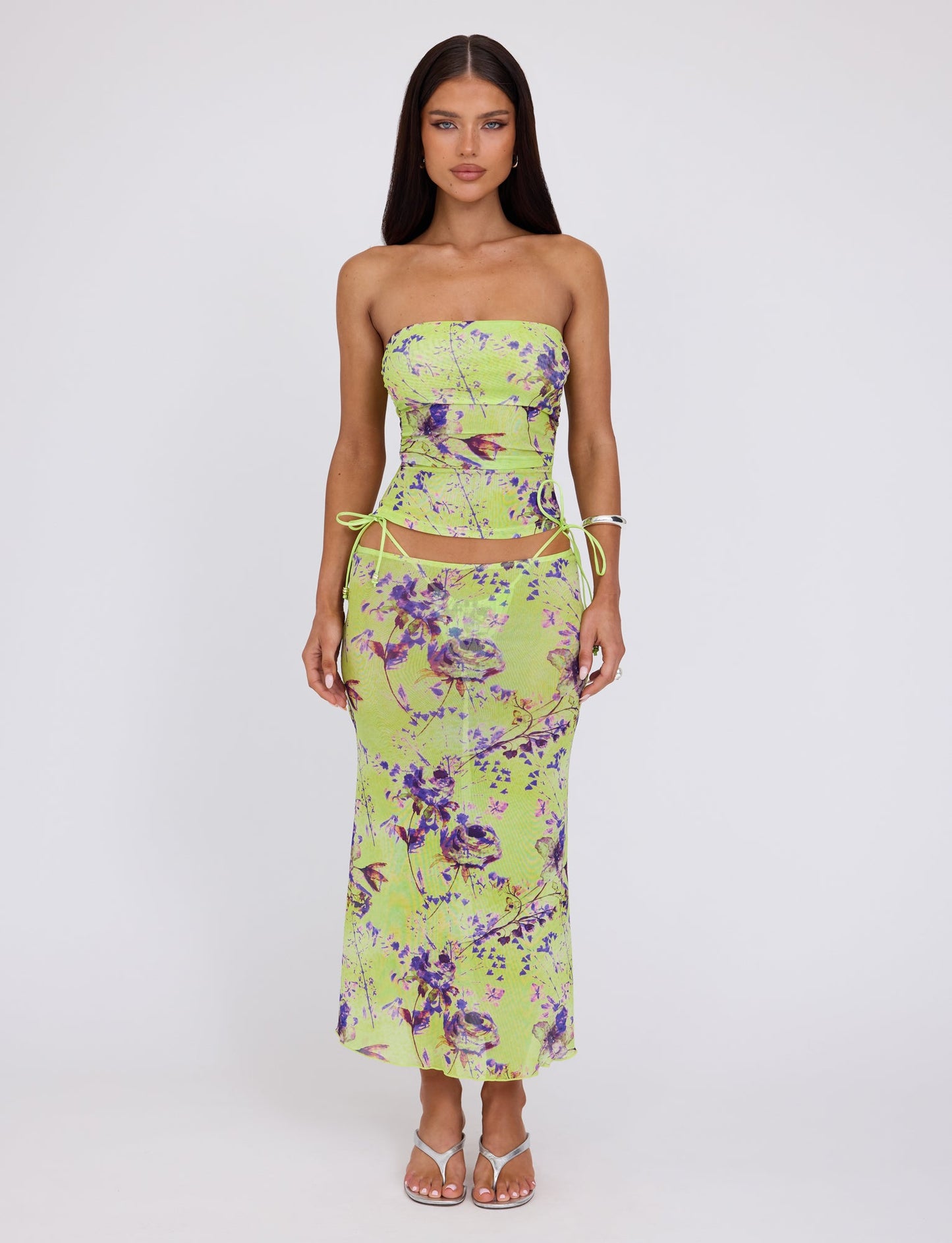 KELLAN TOP - GREEN : BY POPPY FLORAL