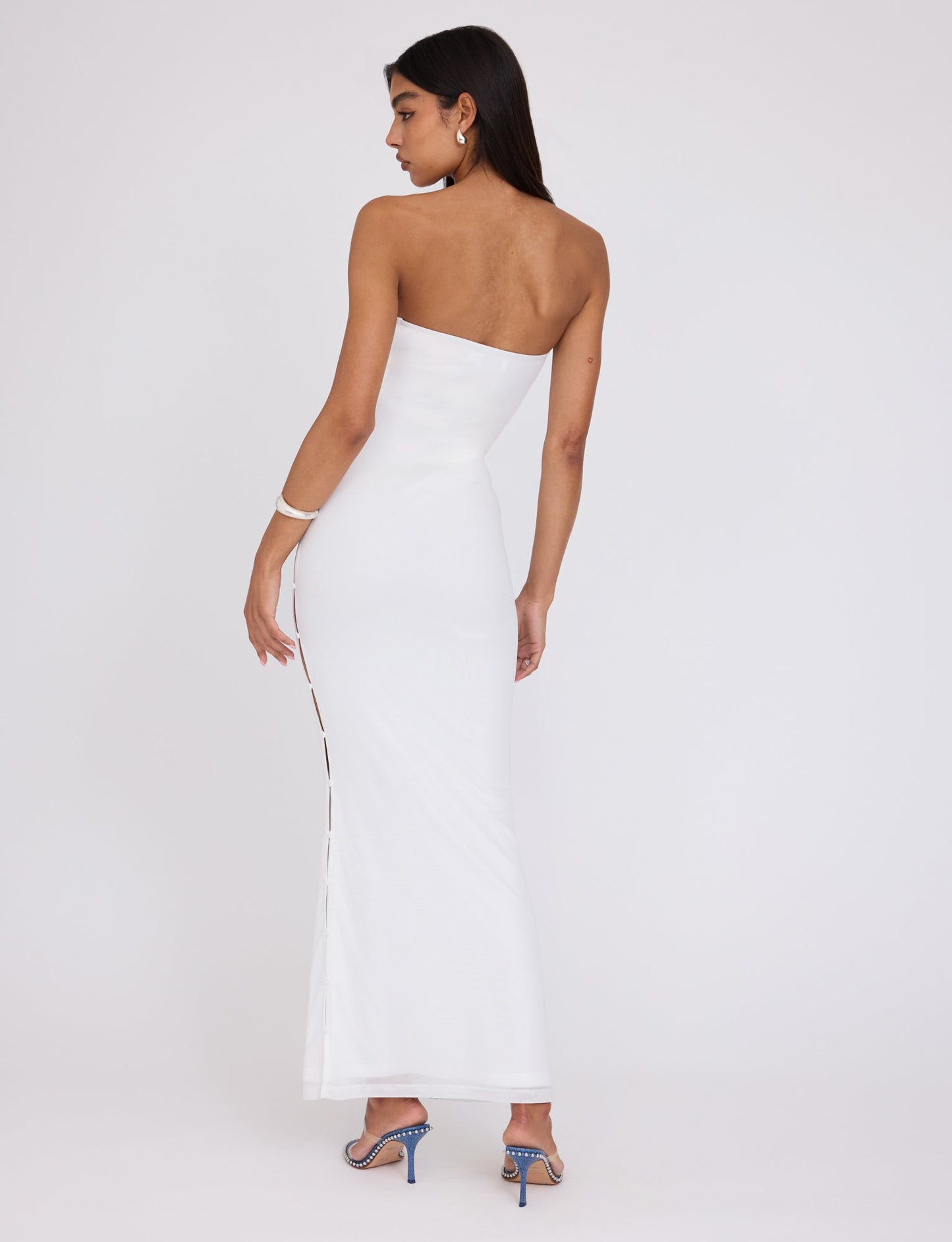 ROMINA MESH DRESS - WHITE