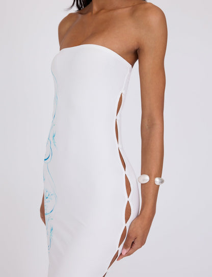 ROMINA MESH DRESS - WHITE
