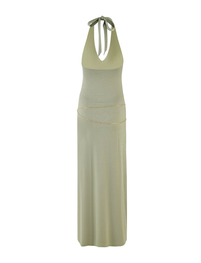 OPELI MAXI DRESS - GREEN SPARKLE
