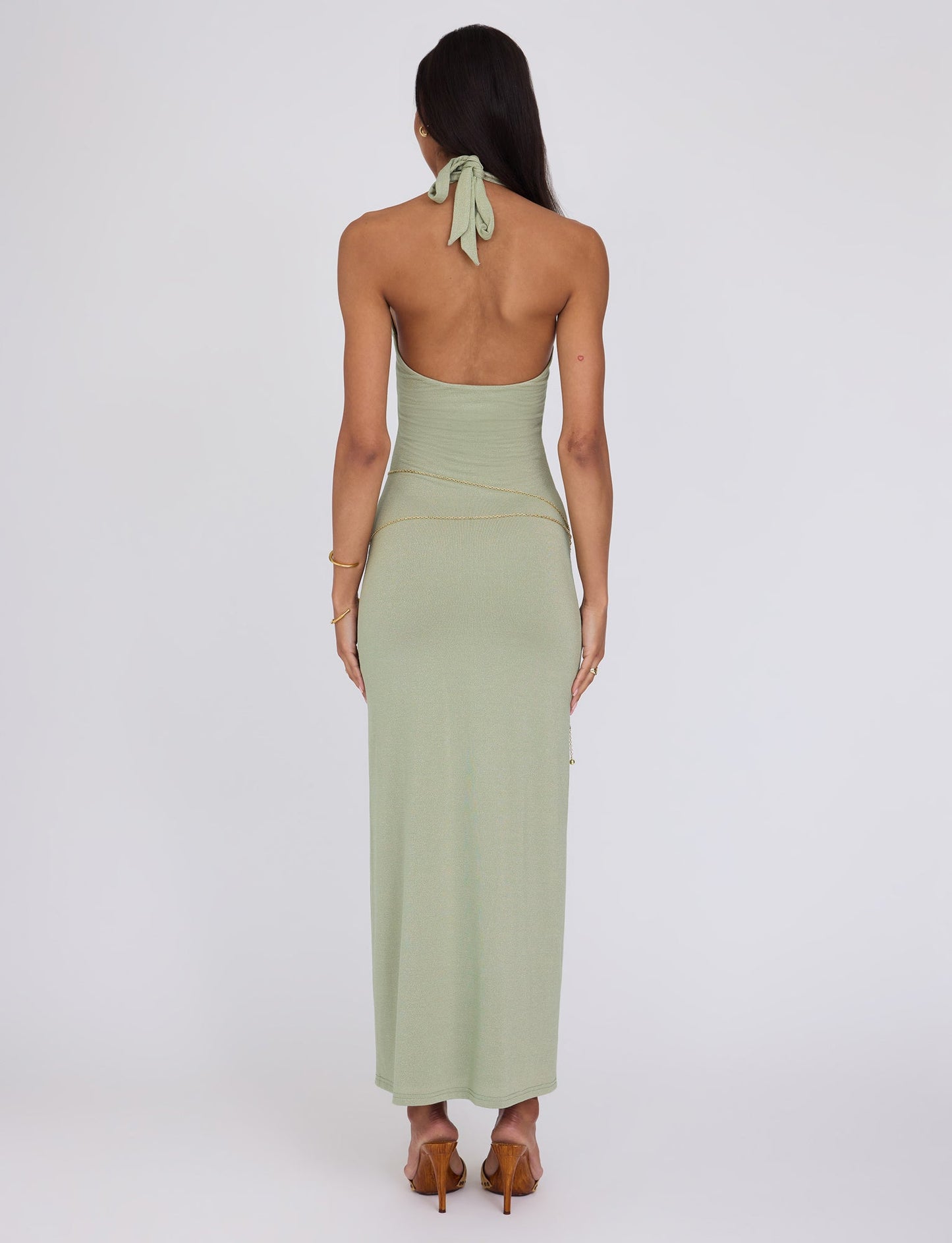 OPELI MAXI DRESS - GREEN SPARKLE