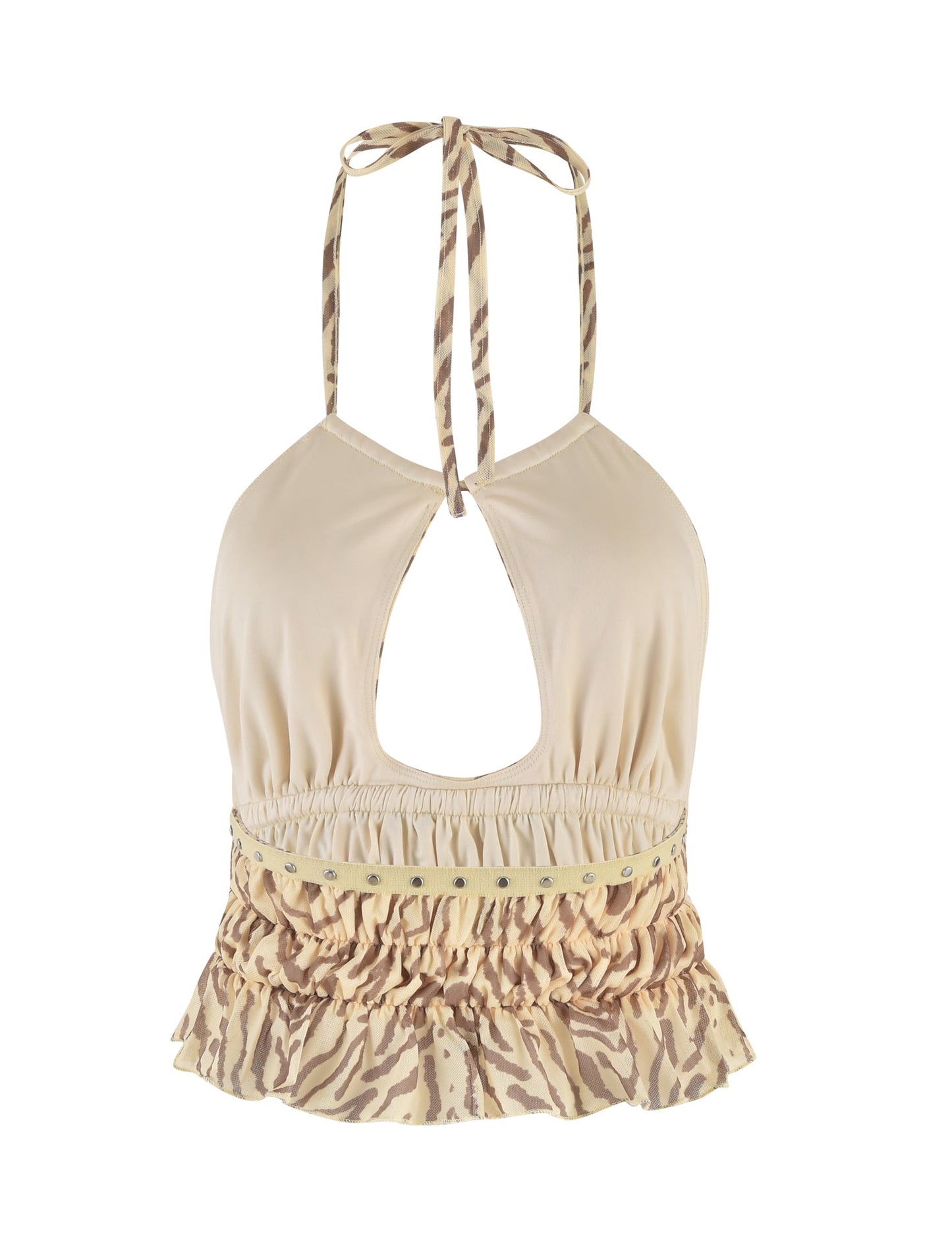 RUMER TOP - YELLOW : ZEBRA