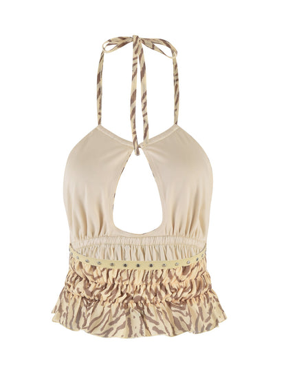 RUMER TOP - YELLOW : ZEBRA