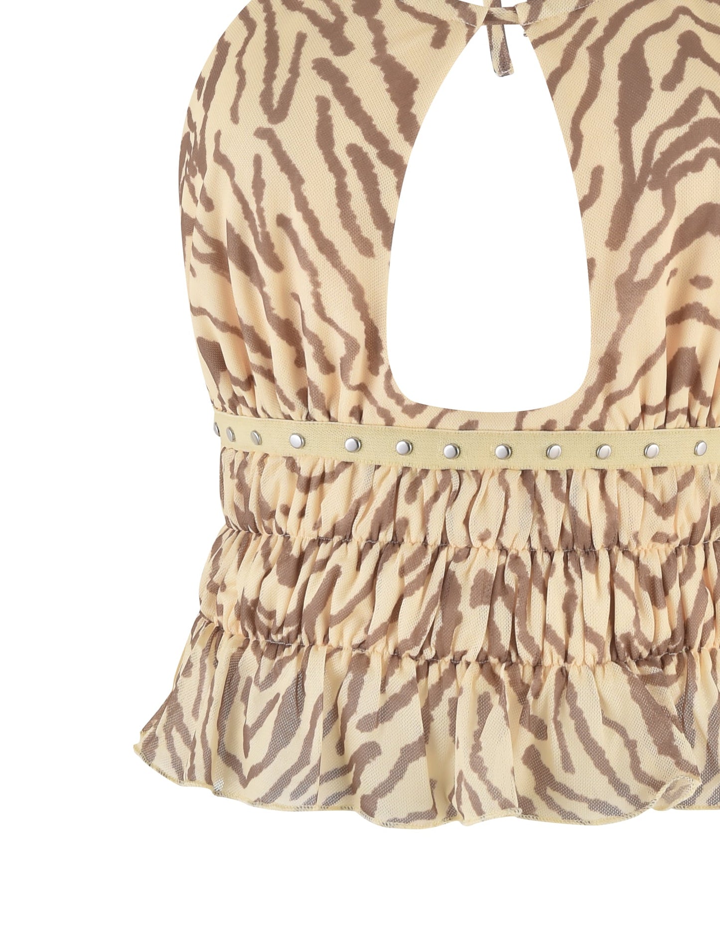 RUMER TOP - YELLOW : ZEBRA