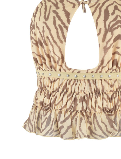 RUMER TOP - YELLOW : ZEBRA