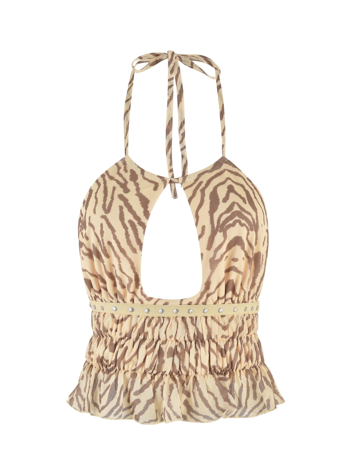 RUMER TOP - YELLOW : ZEBRA