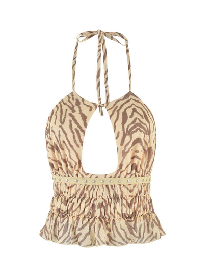 RUMER TOP - YELLOW : ZEBRA