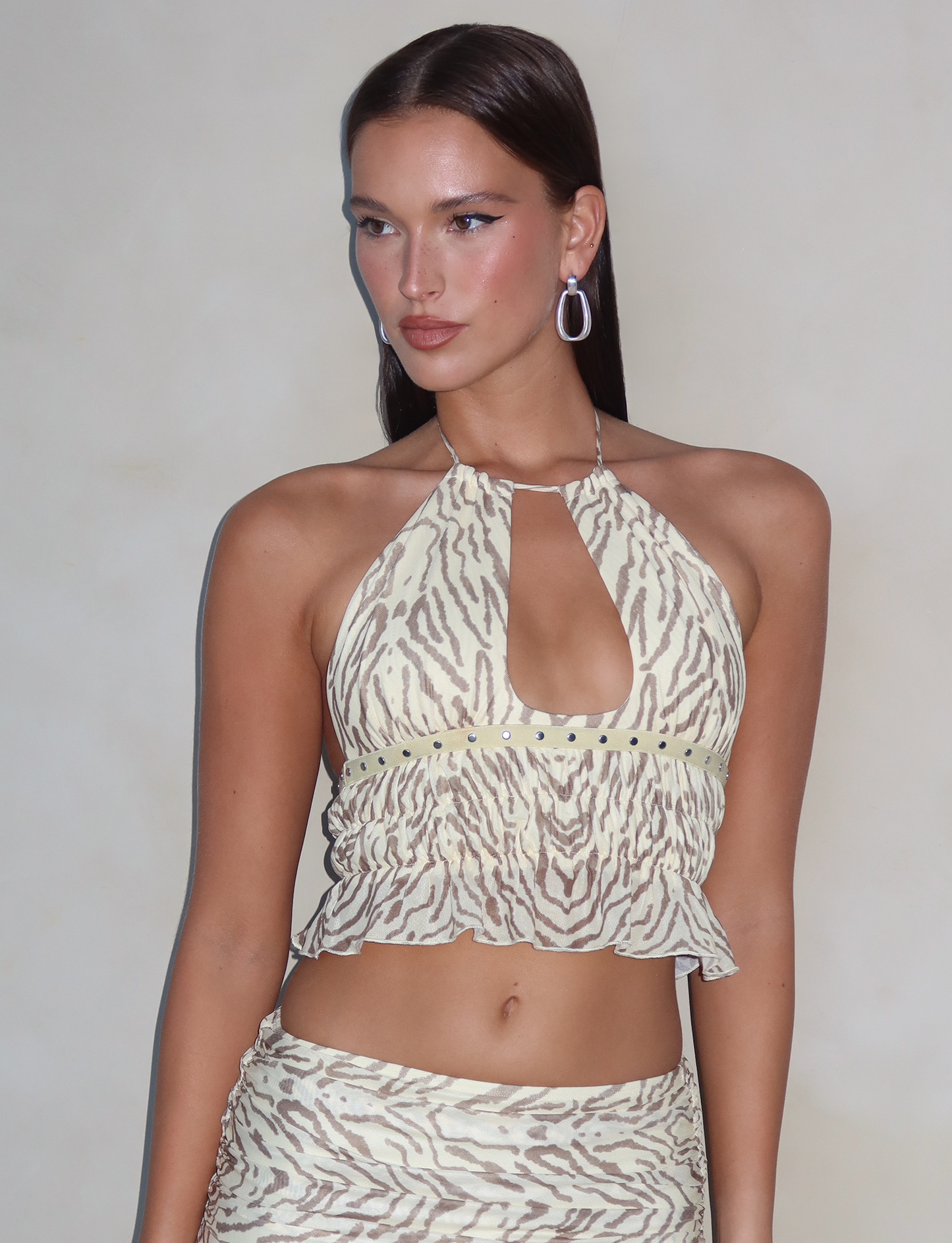 RUMER TOP - YELLOW : ZEBRA