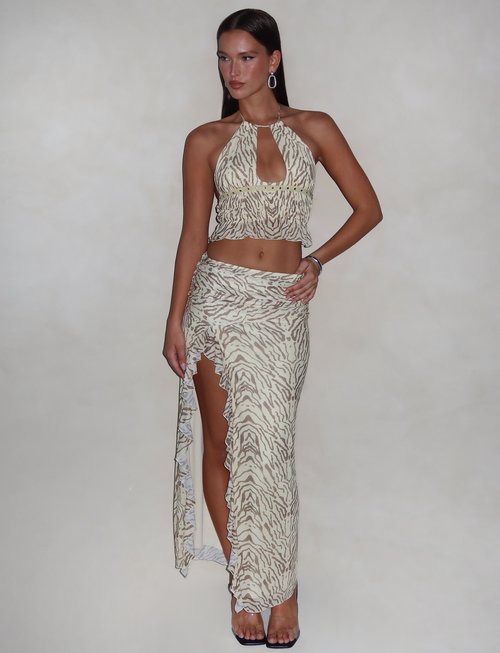 RUMER SKIRT - YELLOW : ZEBRA
