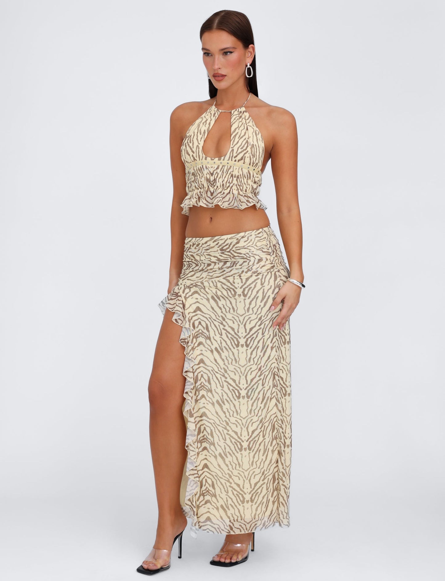 RUMER TOP - YELLOW : ZEBRA