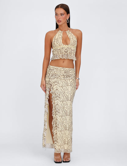 RUMER SKIRT - YELLOW : ZEBRA