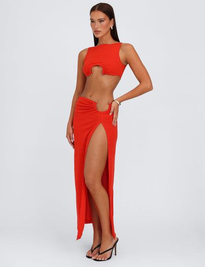 PAXTON TOP - RED : OMBRE