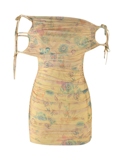 KERR DRESS - YELLOW : DELICATE FLORAL