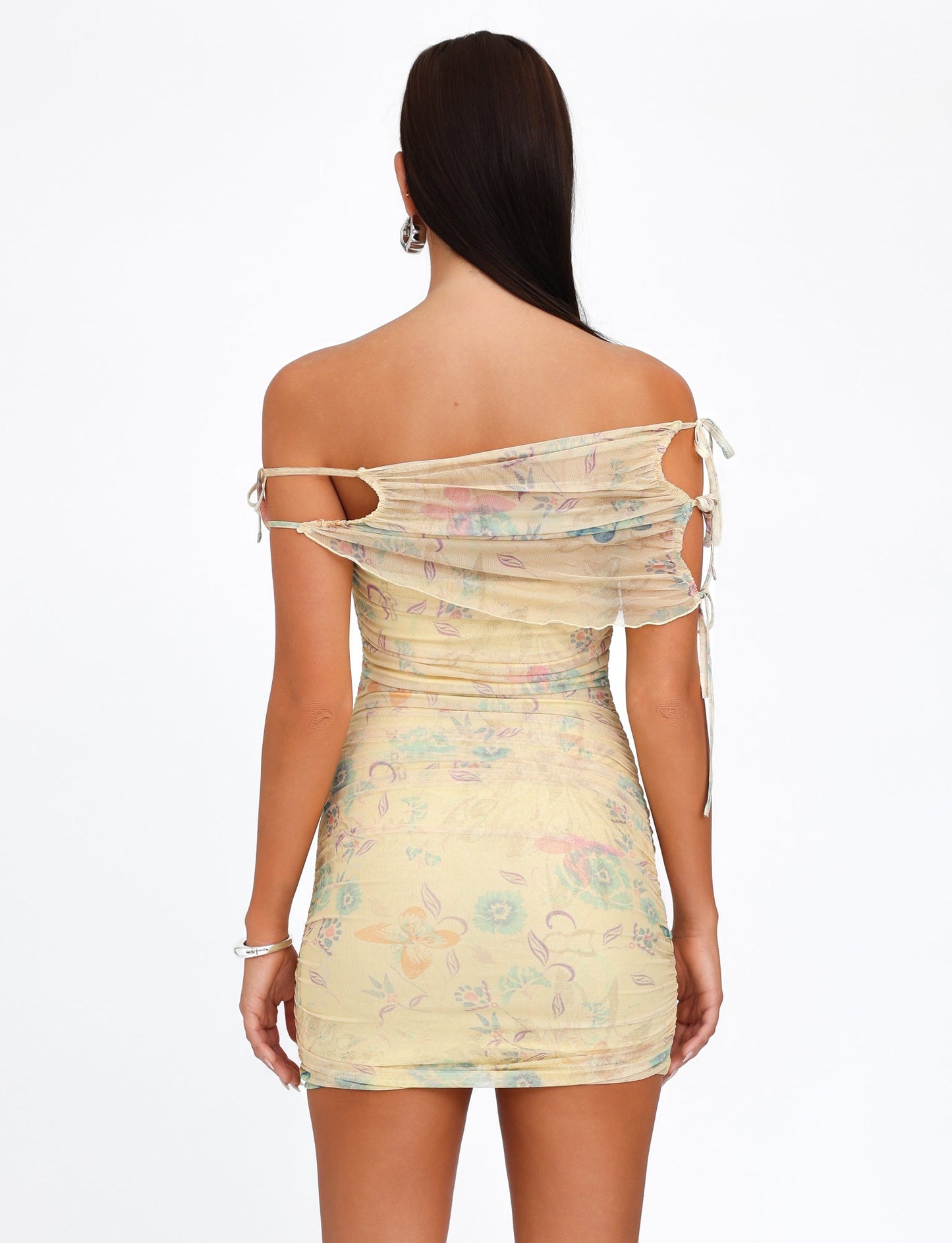 KERR DRESS - YELLOW : DELICATE FLORAL