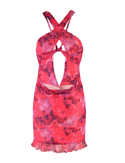 KRUZE MINI DRESS - PINK : HIBISCUS