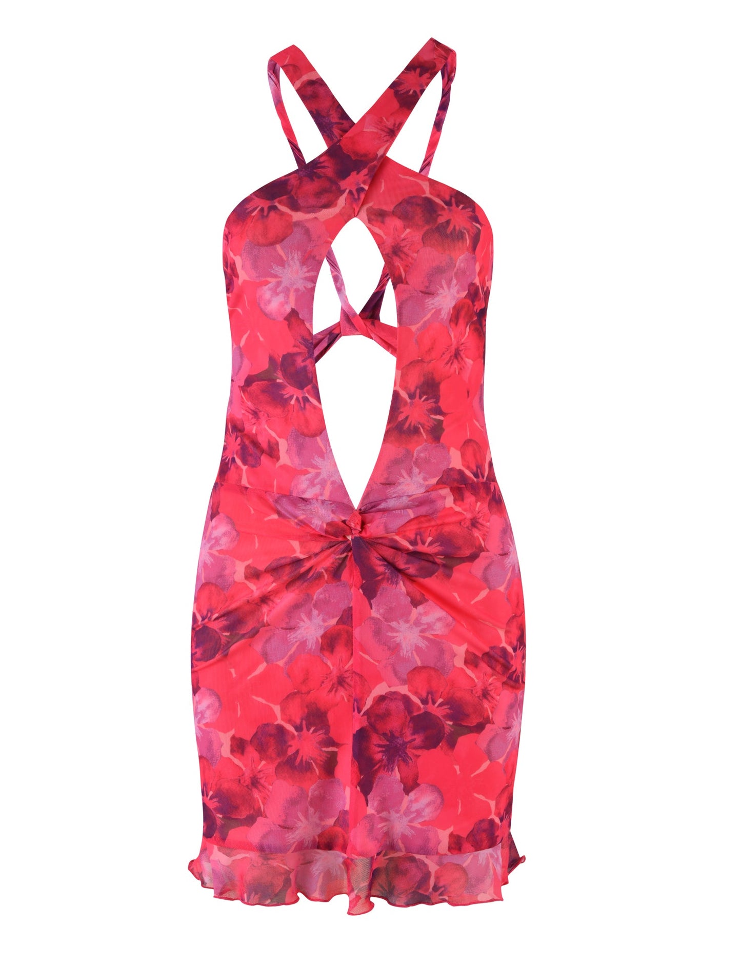 KRUZE MINI DRESS - PINK : HIBISCUS