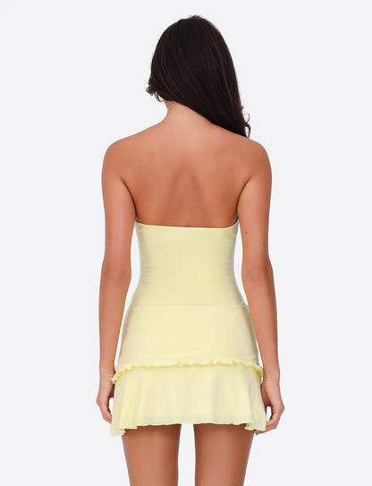 KATYA DRESS - YELLOW : PALE YELLOW