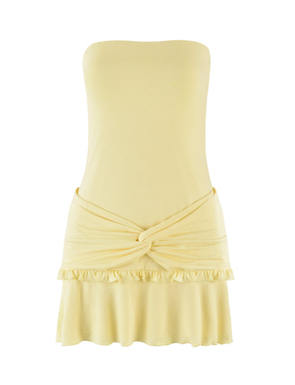 KATYA DRESS - YELLOW : PALE YELLOW