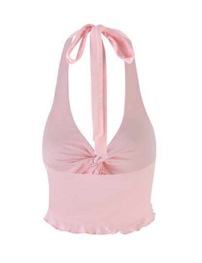 KATYA HALTER TOP - PALE PINK