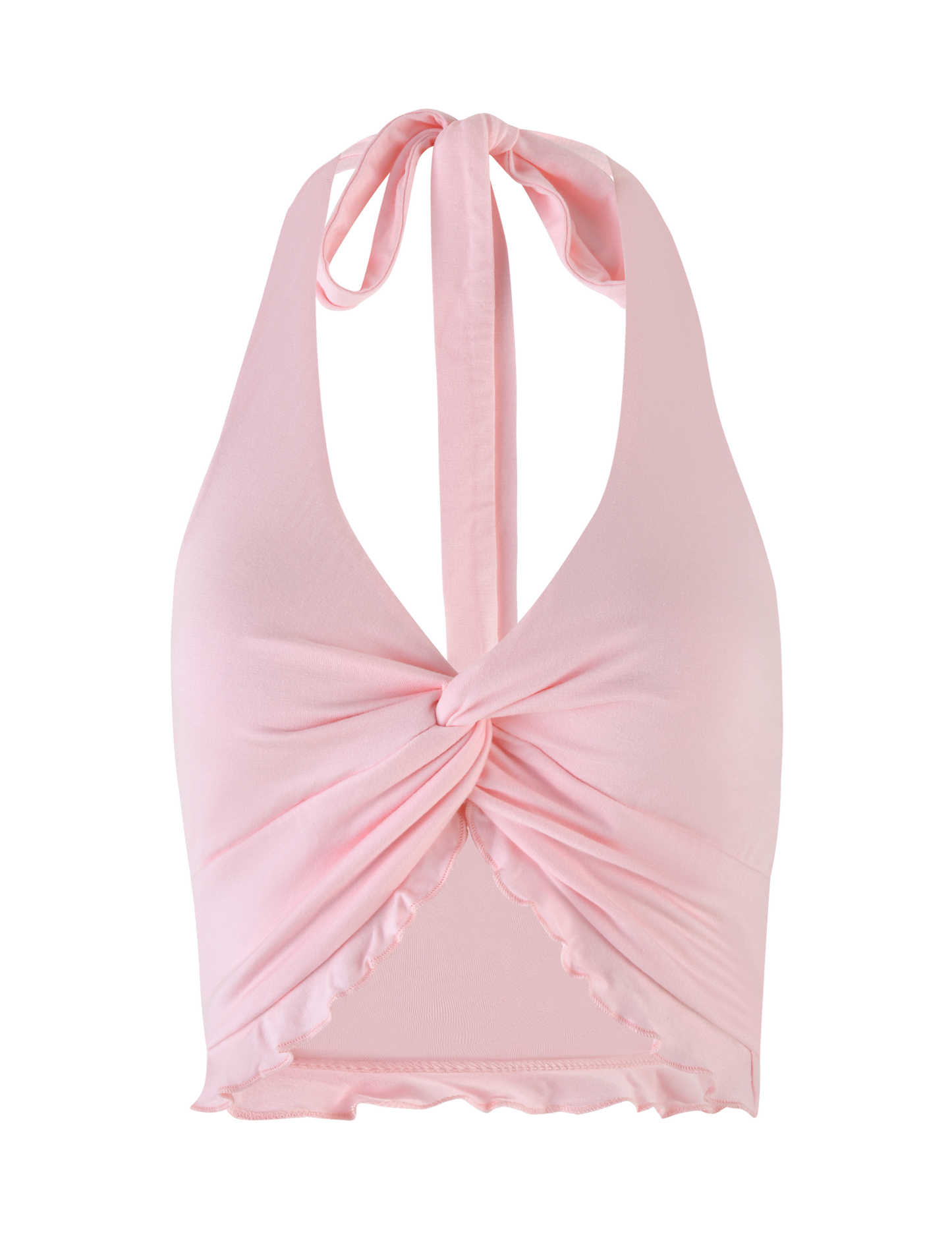KATYA HALTER TOP - PALE PINK