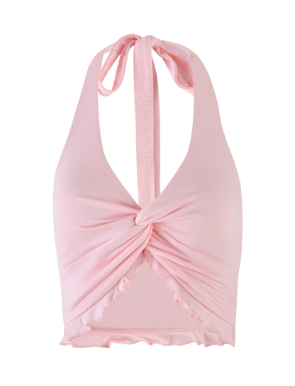 KATYA HALTER TOP - PALE PINK