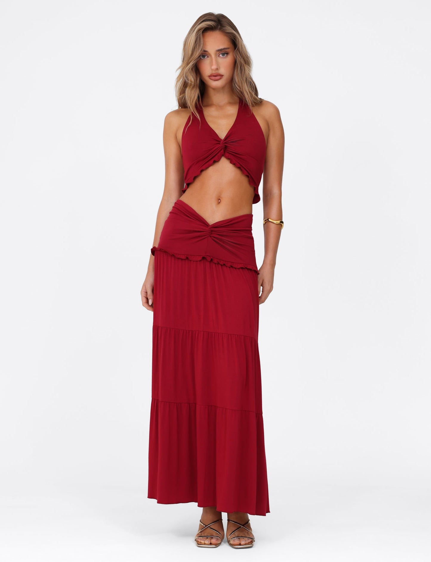 KATYA MAXI SKIRT - RED