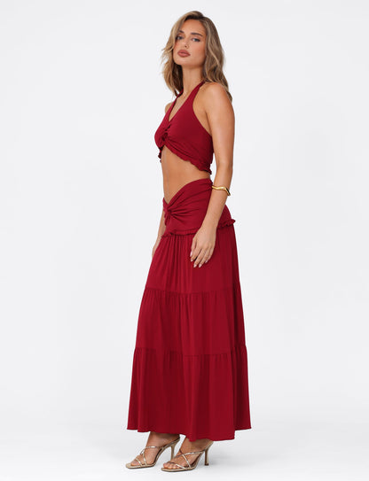 KATYA MAXI SKIRT - RED