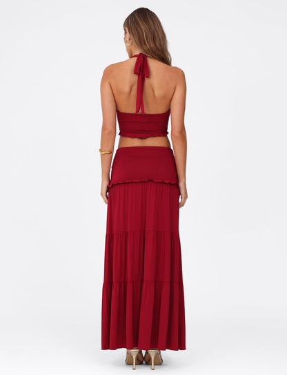 KATYA MAXI SKIRT - RED