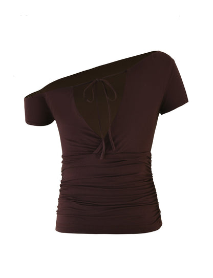 LEILANI TOP - BROWN : CHOCOLATE
