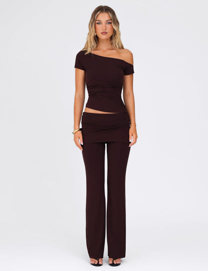 LEILANI TOP - BROWN : CHOCOLATE
