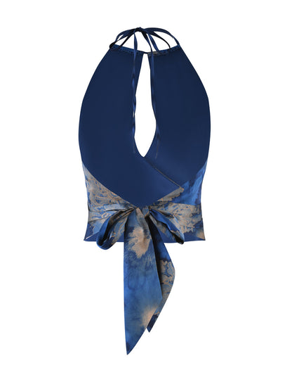 MONROE TOP - BLUE : FLORAL