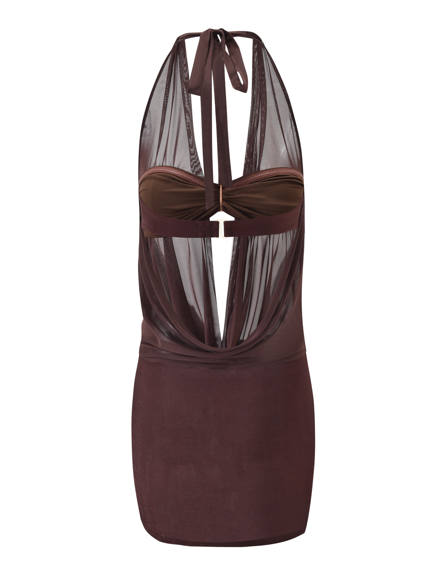 MAKENA TWO-PIECE DRESS - CHOCOLATE