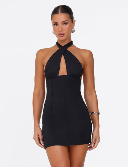 JANECE MINI DRESS - BLACK