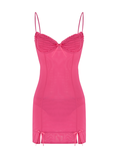 KAIRI MINI DRESS - PINK : FUSCHIA