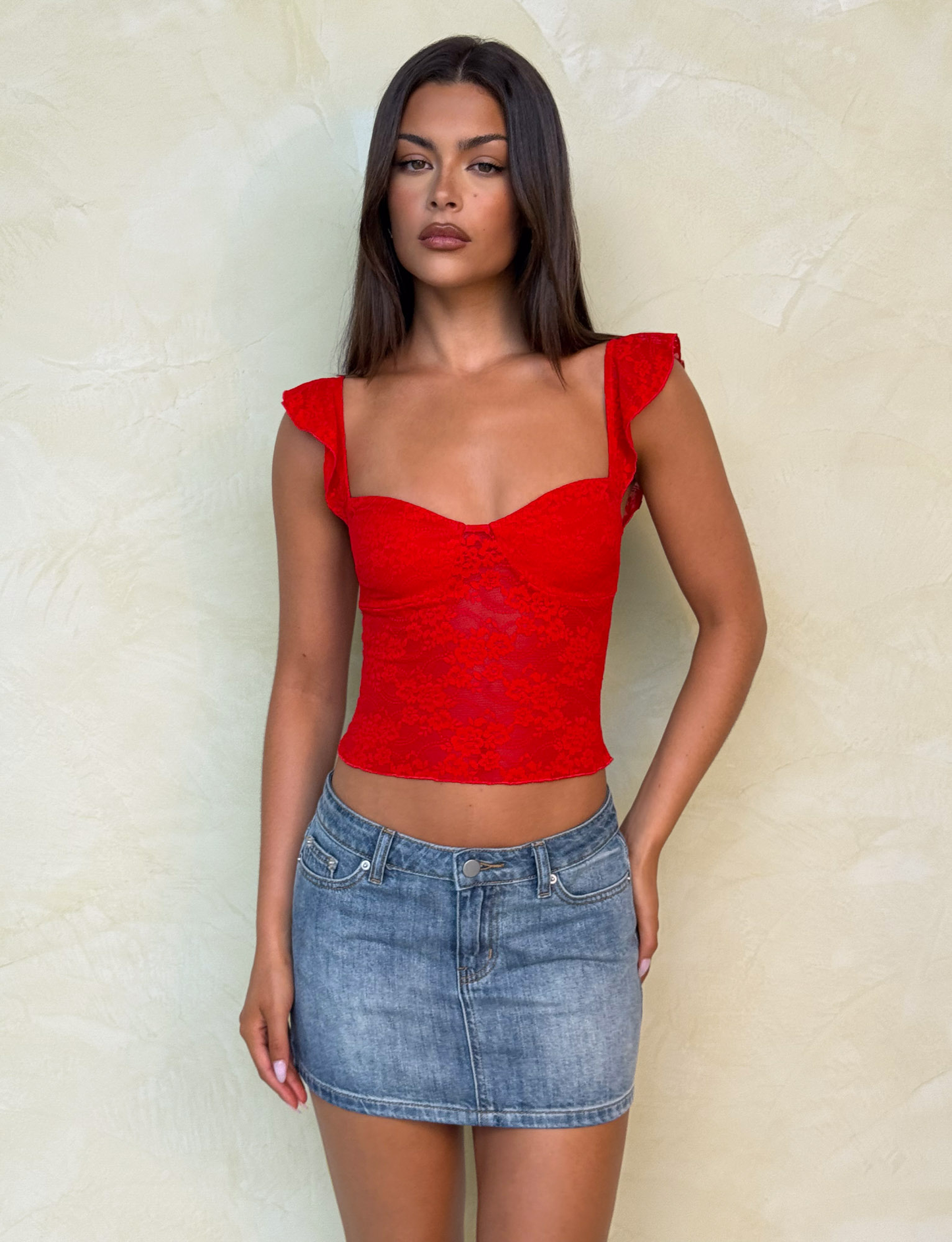 MICHAYLA MINI SKIRT - MID WASH
