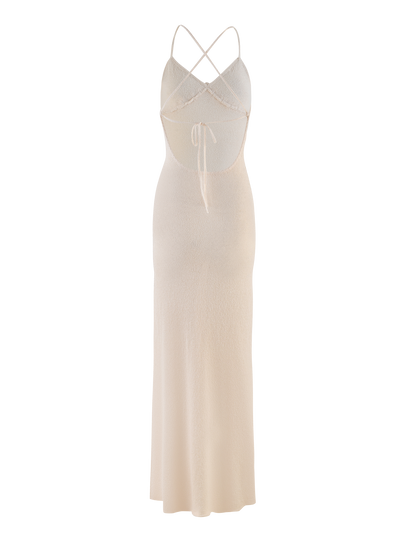 LAVELLE MAXI DRESS - WHITE : CREAM : CREAM