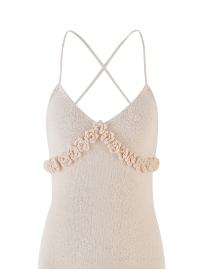 LAVELLE MAXI DRESS - WHITE : CREAM : CREAM