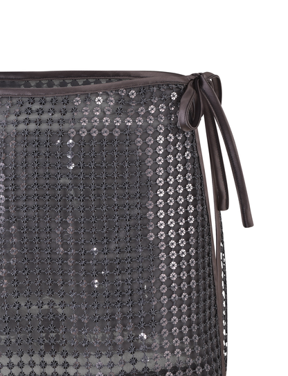VERENA MINI SKIRT - STEEL GREY